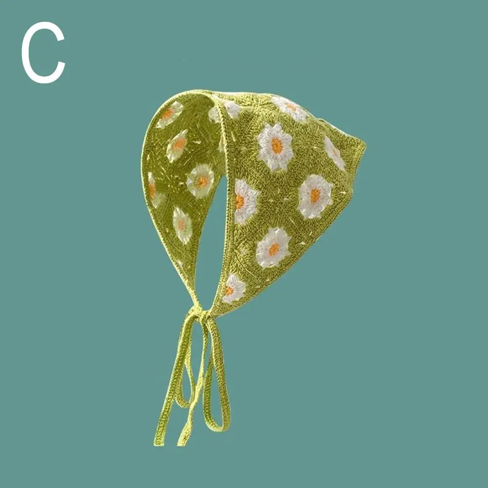 Korean Crochet Triangle Headband Hair Scarf c by HitMyNeed