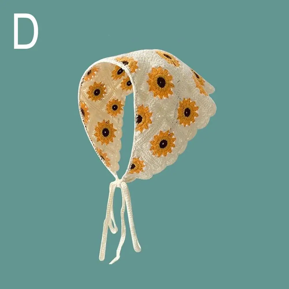 Korean Crochet Triangle Headband Hair Scarf d by HitMyNeed