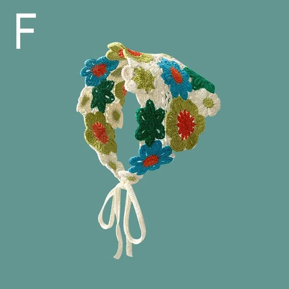 Korean Crochet Triangle Headband Hair Scarf f by HitMyNeed