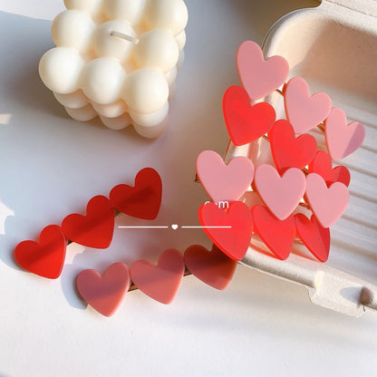 Korean Style Heart Shaped Hair Clips, 2-Pack by HitMyNeed