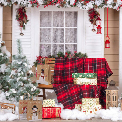 Kraft Paper Holiday Gift Bags with Snowman (12 Pack) by HitMyNeed