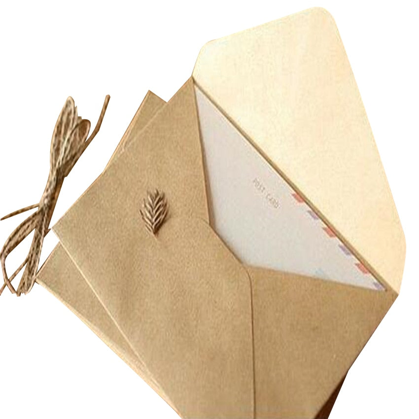 Kraft Paper Invitation Envelopes 160x110mm (50 Pack) by HitMyNeed