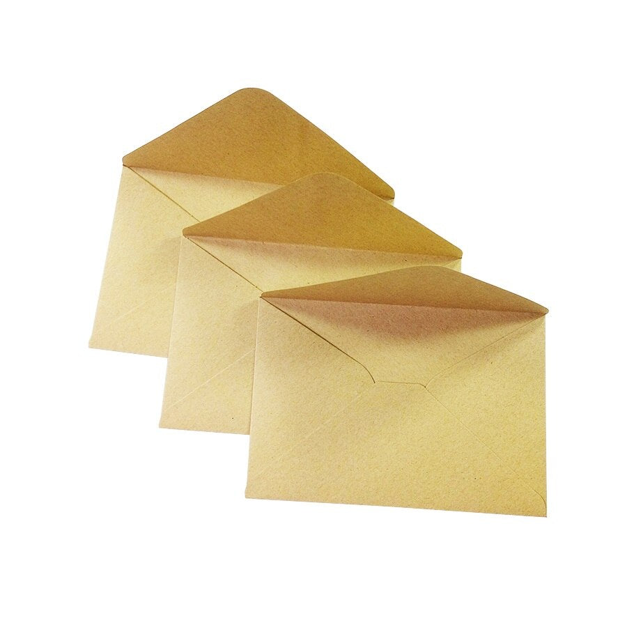 Kraft Paper Invitation Envelopes 160x110mm (50 Pack) by HitMyNeed