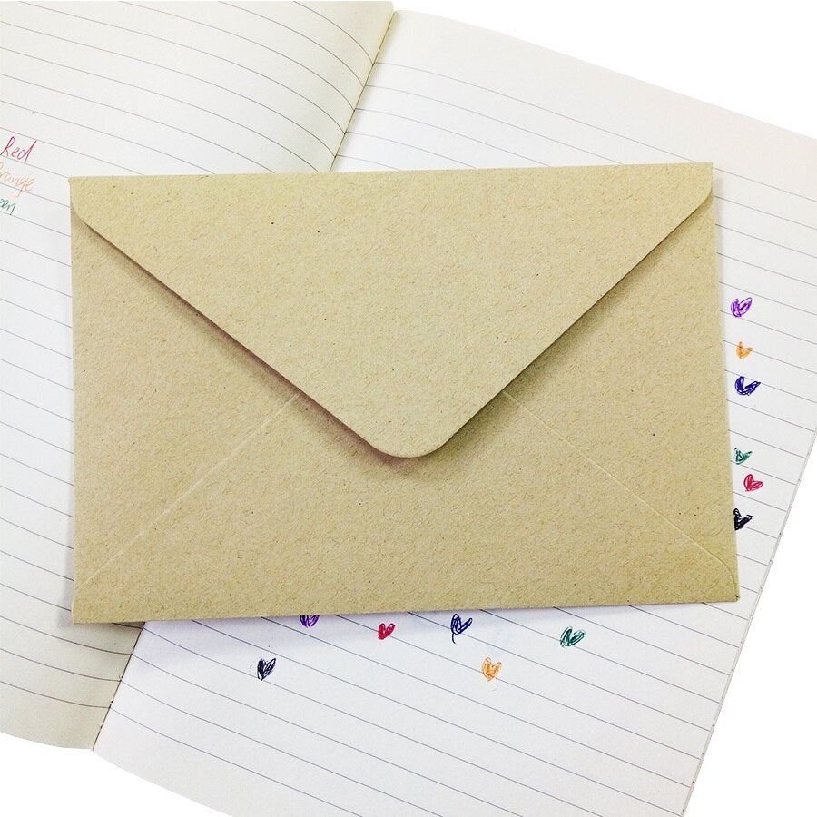 Kraft Paper Invitation Envelopes 160x110mm (50 Pack) by HitMyNeed