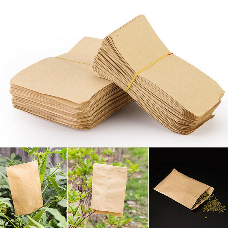 Kraft Paper Seed Envelopes (100 Pack) by HitMyNeed
