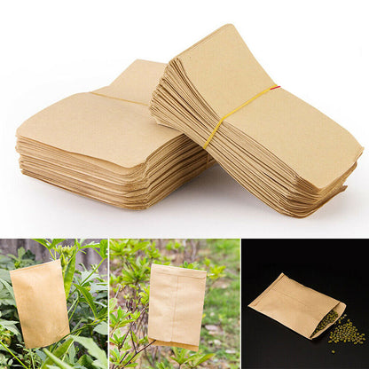 Kraft Paper Seed Envelopes (100 Pack) by HitMyNeed
