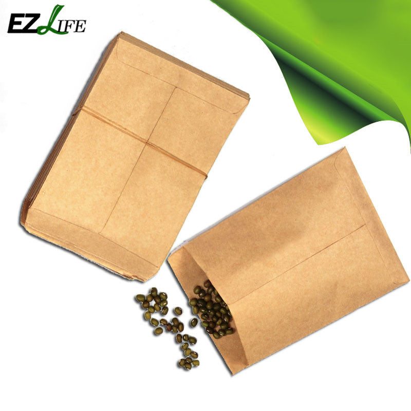 Kraft Paper Seed Storage Bags 6x10cm (100 Pack) by HitMyNeed
