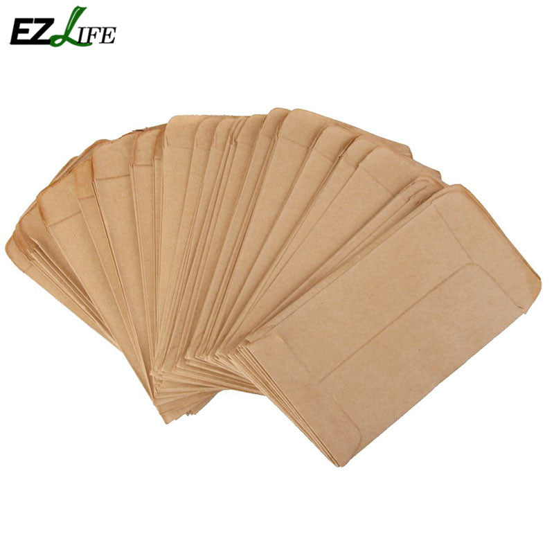 Kraft Paper Seed Storage Bags 6x10cm (100 Pack) by HitMyNeed