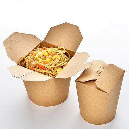 Kraft Paper Take Out Boxes 16oz (50 Pack) by HitMyNeed