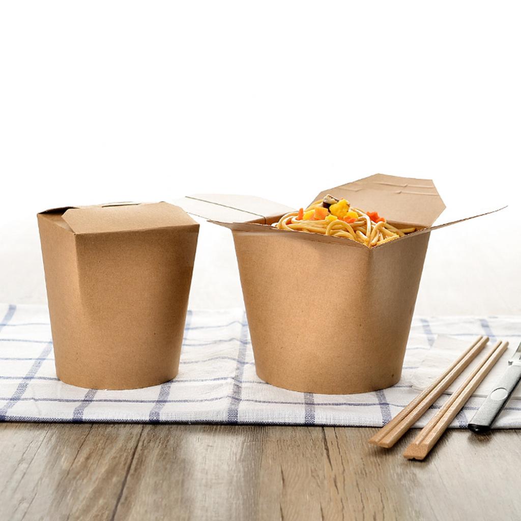 Kraft Paper Take Out Boxes 16oz (50 Pack) by HitMyNeed