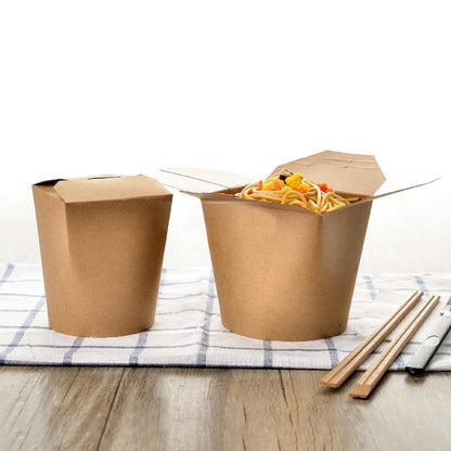 Kraft Paper Take Out Boxes 16oz (50 Pack) by HitMyNeed