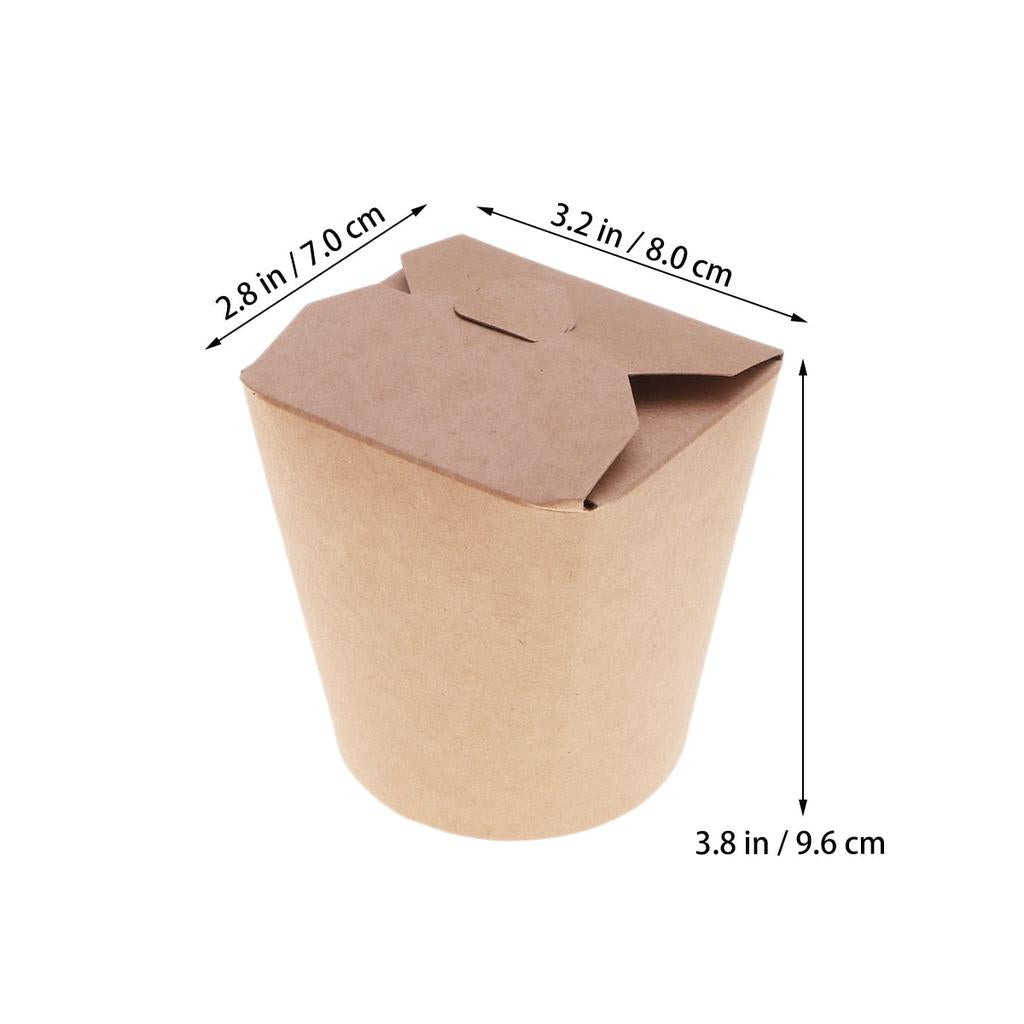 Kraft Paper Take Out Boxes 16oz (50 Pack) by HitMyNeed