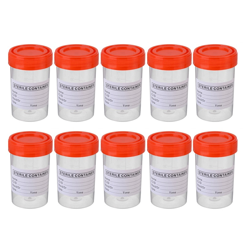 Labeled 60ml Specimen Bottles, Sterile (10 Pack) by HitMyNeed