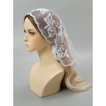 Lace Triangle Hair Scarf Retro Headband for Women by HitMyNeed