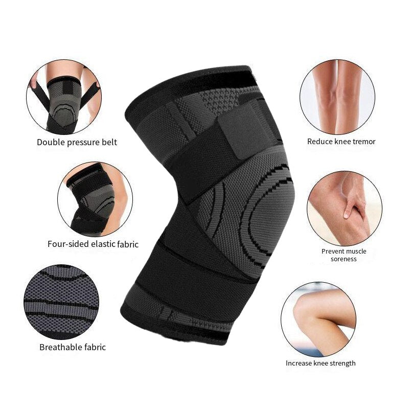 Lace-Up Compression Sports Knee Support Sleeve by HitMyNeed