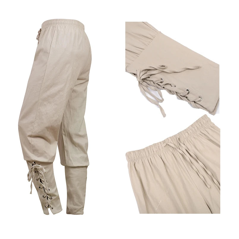 Lace Up Unisex Medieval Pants for Cosplay & Events by HitMyNeed