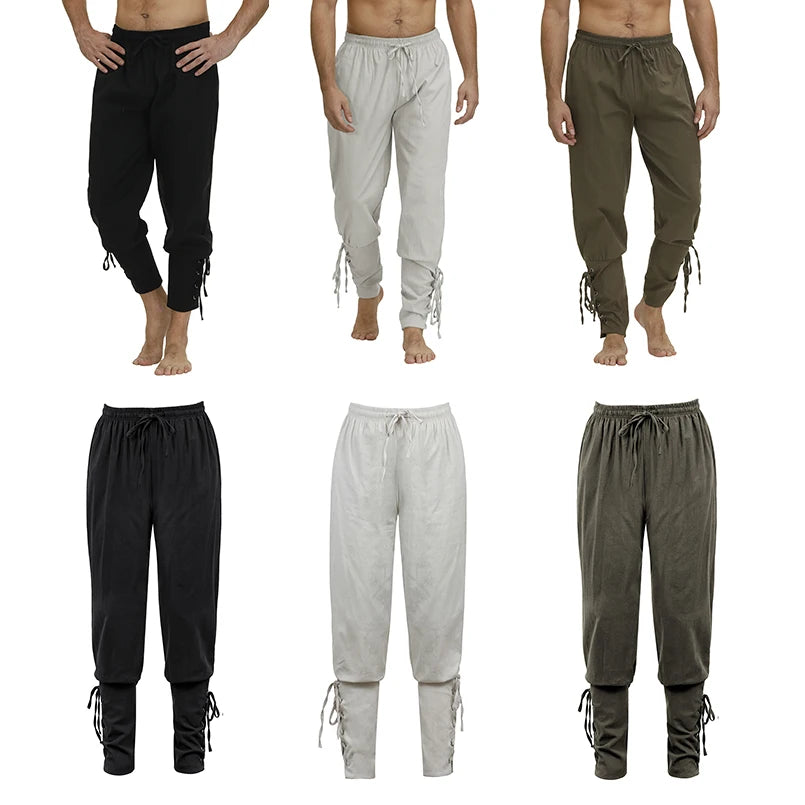 Lace Up Unisex Medieval Pants for Cosplay & Events by HitMyNeed