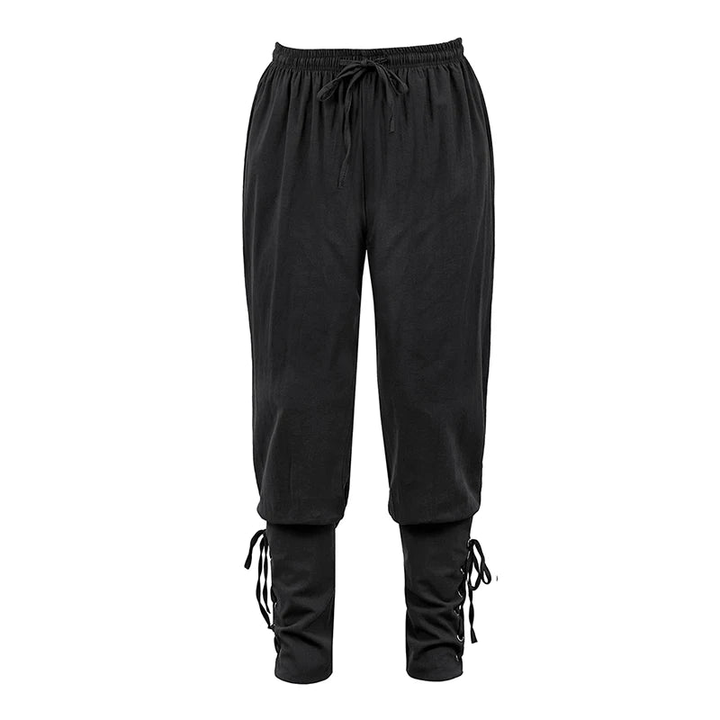 Lace Up Unisex Medieval Pants for Cosplay & Events black xxxl by HitMyNeed
