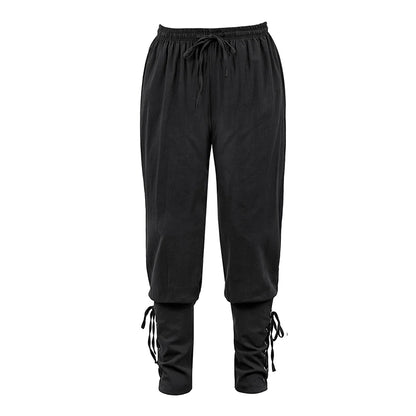 Lace Up Unisex Medieval Pants for Cosplay & Events black xxxl by HitMyNeed