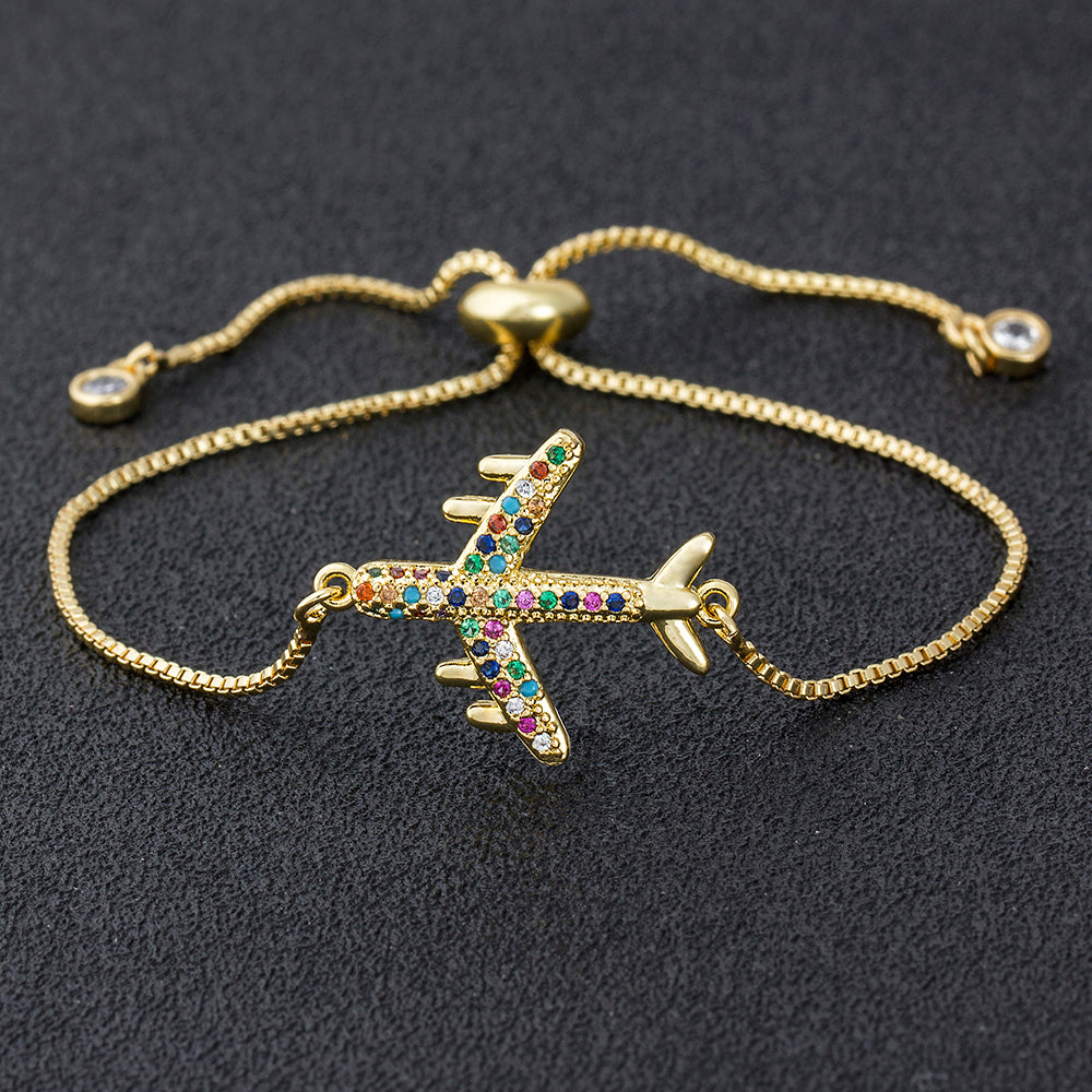 Ladies Adjustable Airplane Bracelet by HitMyNeed
