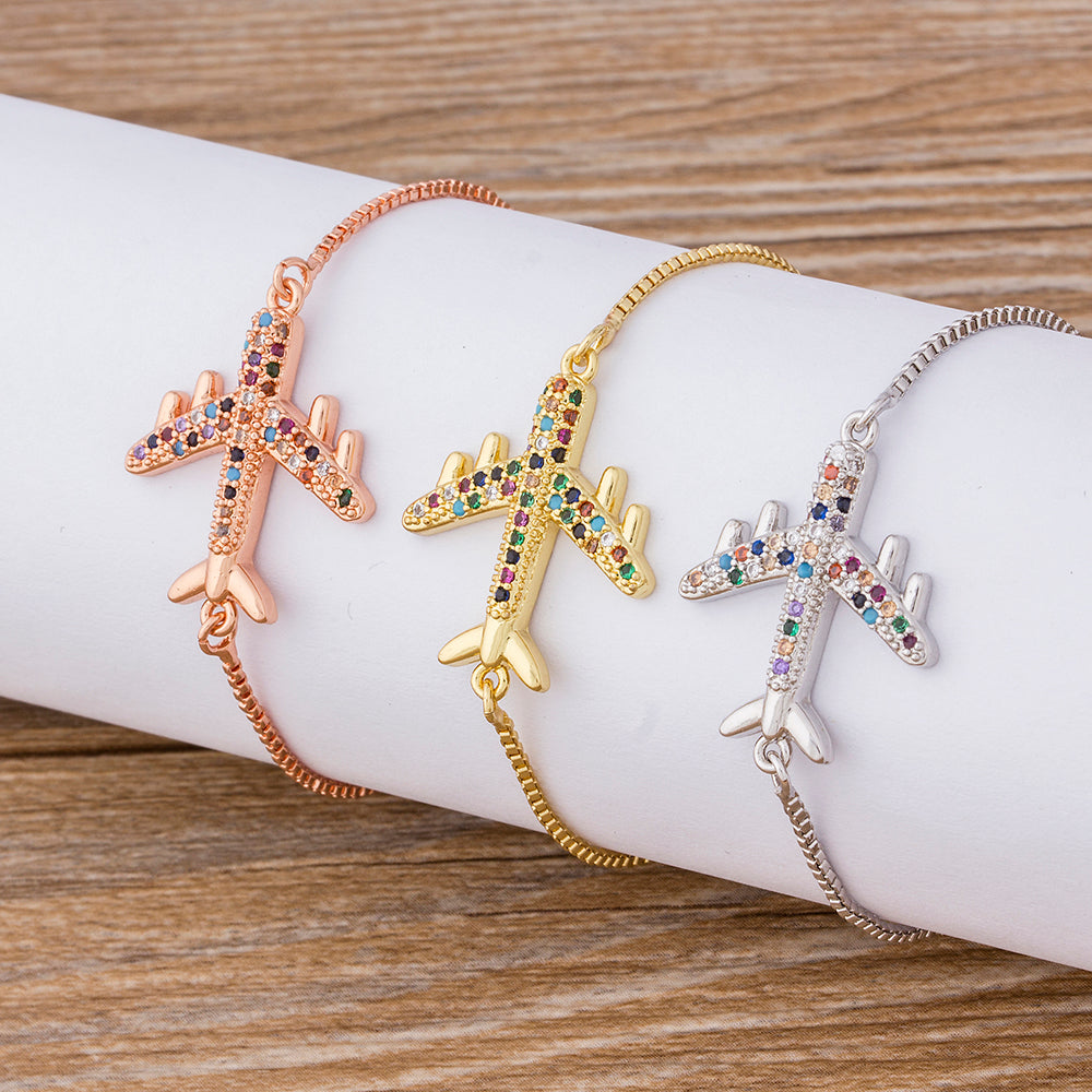Ladies Adjustable Airplane Bracelet by HitMyNeed