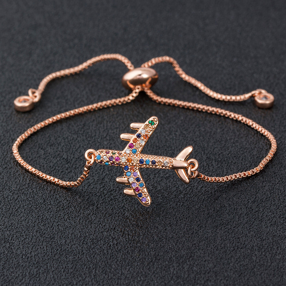 Ladies Adjustable Airplane Bracelet by HitMyNeed