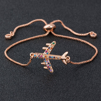 Ladies Adjustable Airplane Bracelet by HitMyNeed