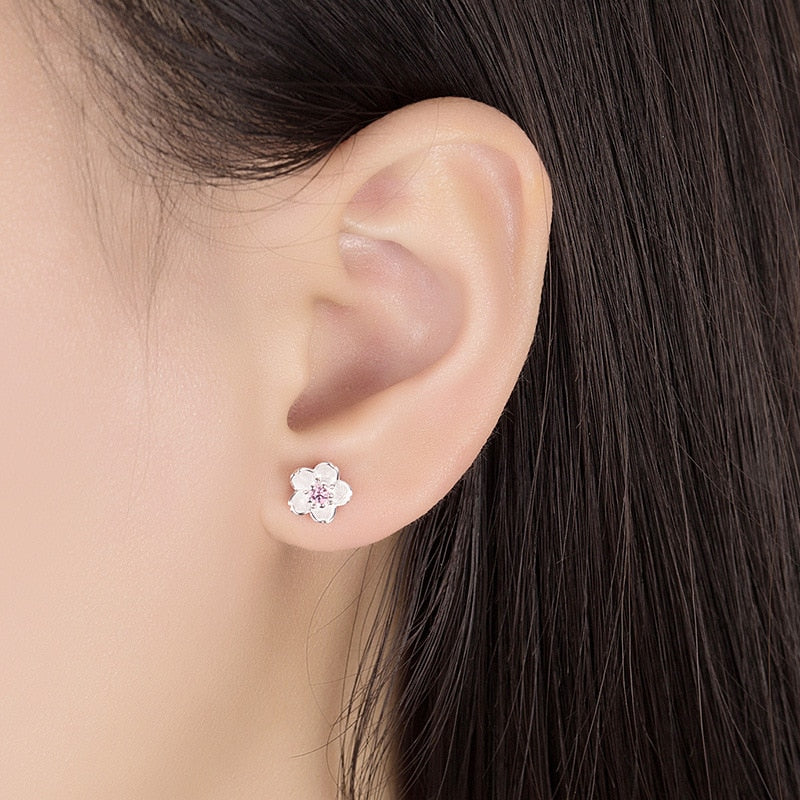 Ladies Cherry Blossom Stud Earrings by HitMyNeed
