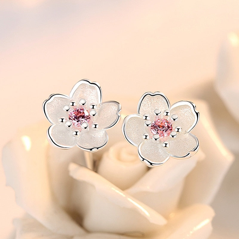 Ladies Cherry Blossom Stud Earrings by HitMyNeed