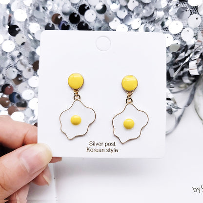 Ladies Cute Fried Egg Drop Earrings by HitMyNeed