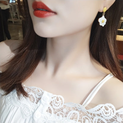 Ladies Cute Fried Egg Drop Earrings by HitMyNeed