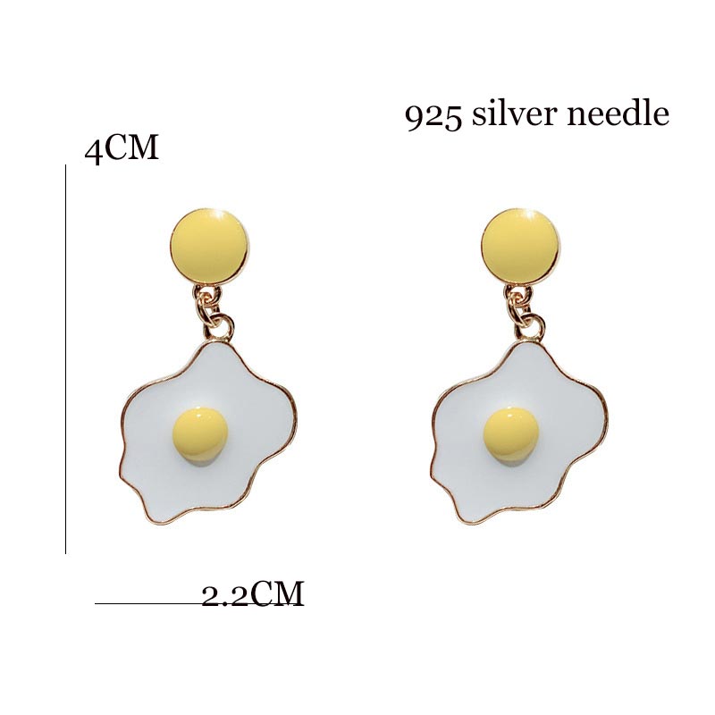 Ladies Cute Fried Egg Drop Earrings by HitMyNeed