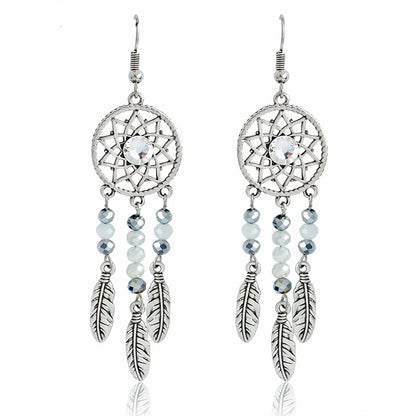 Ladies Dreamcatcher Earrings with Rhinestones by HitMyNeed