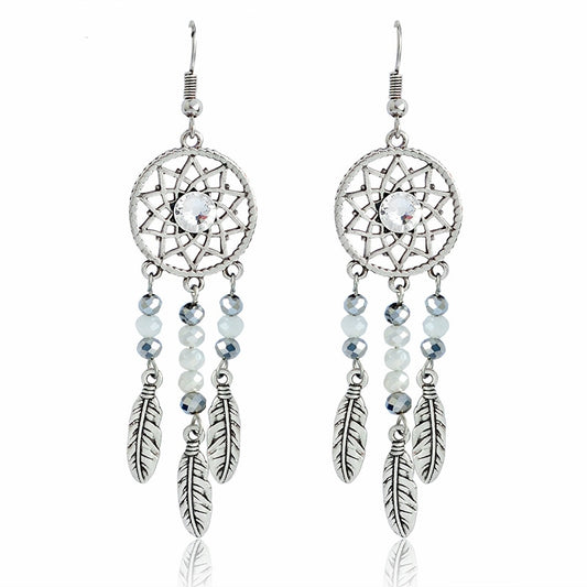 Ladies Dreamcatcher Earrings with Rhinestones by HitMyNeed