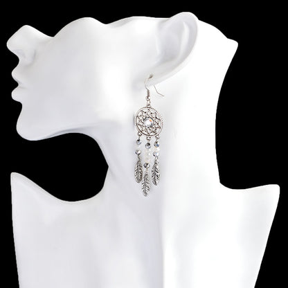 Ladies Dreamcatcher Earrings with Rhinestones by HitMyNeed