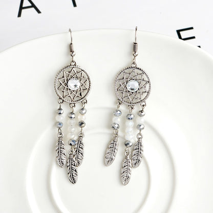 Ladies Dreamcatcher Earrings with Rhinestones by HitMyNeed