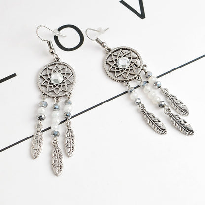 Ladies Dreamcatcher Earrings with Rhinestones by HitMyNeed