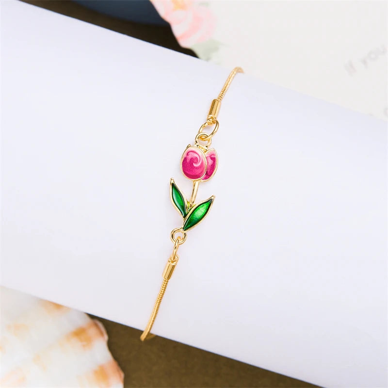 Ladies Elegant Tulip Bracelet br23y0681-2 by HitMyNeed