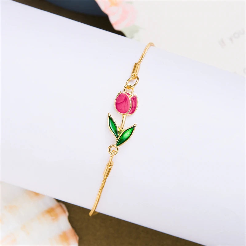 Ladies Elegant Tulip Bracelet br23y0681-5 by HitMyNeed