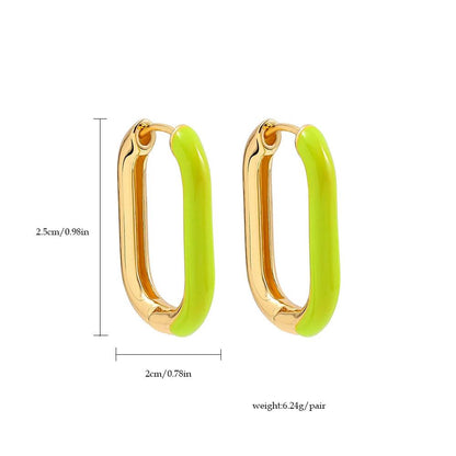 Ladies Elegant U-Shaped Hoop Earrings by HitMyNeed