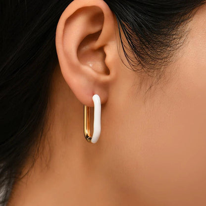 Ladies Elegant U-Shaped Hoop Earrings by HitMyNeed