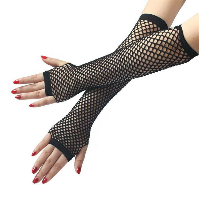 Ladies Fishnet Arm Warmer Fingerless Gloves by HitMyNeed