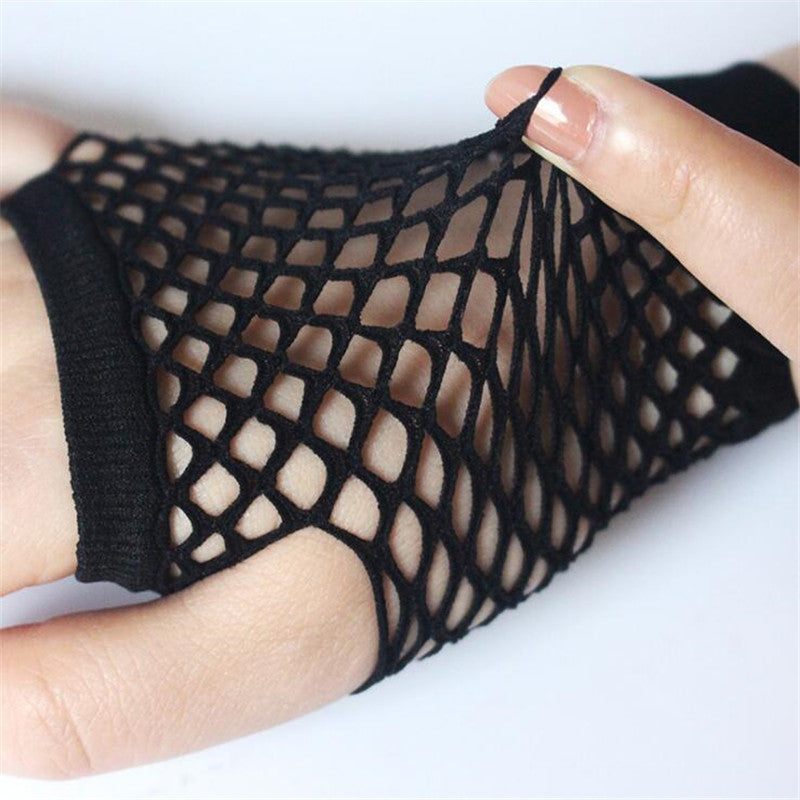 Ladies Fishnet Arm Warmer Fingerless Gloves by HitMyNeed