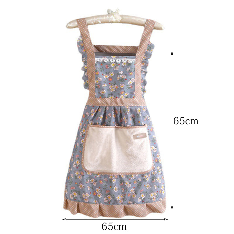 Ladies Floral Apron with Pocket by HitMyNeed