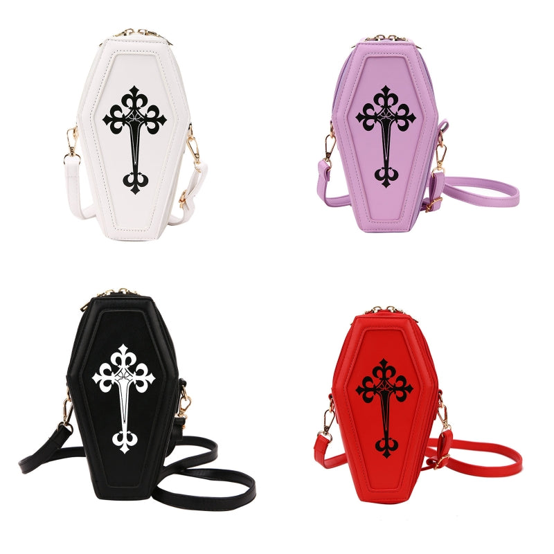Ladies Gothic Coffin Crossbody Bag by HitMyNeed