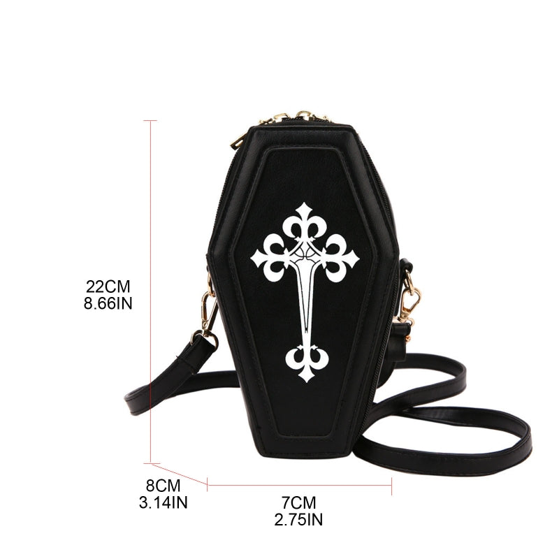 Ladies Gothic Coffin Crossbody Bag by HitMyNeed