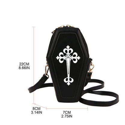 Ladies Gothic Coffin Crossbody Bag by HitMyNeed