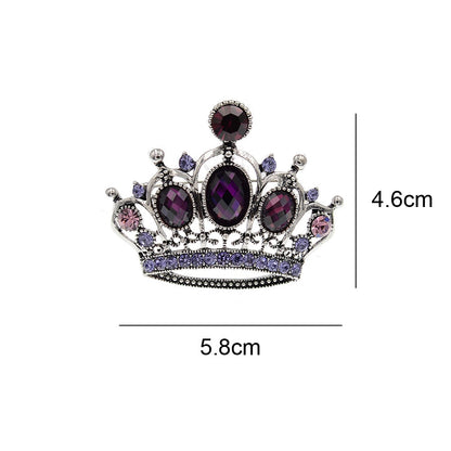 Ladies Rhinestone Crown Brooch Pin by HitMyNeed