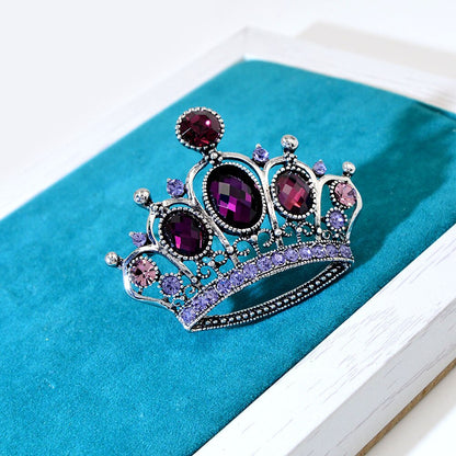 Ladies Rhinestone Crown Brooch Pin by HitMyNeed