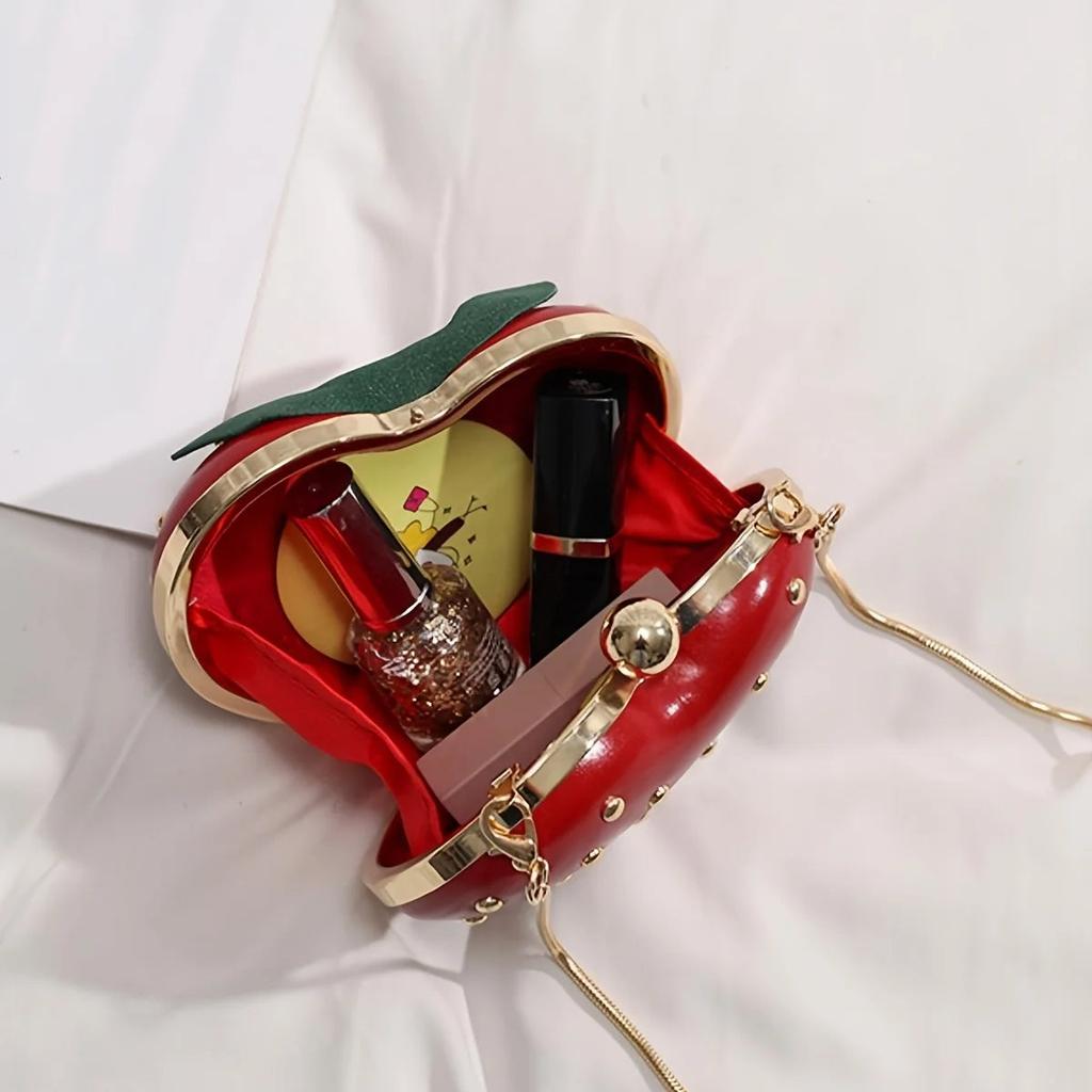 Ladies Strawberry Crossbody Bag with Chain Strap by HitMyNeed